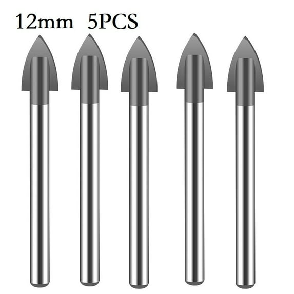 5PCS 3-12mm Glass Drill Bit Tungsten Carbide Tipped for Ceramic Tile Cutter Tool