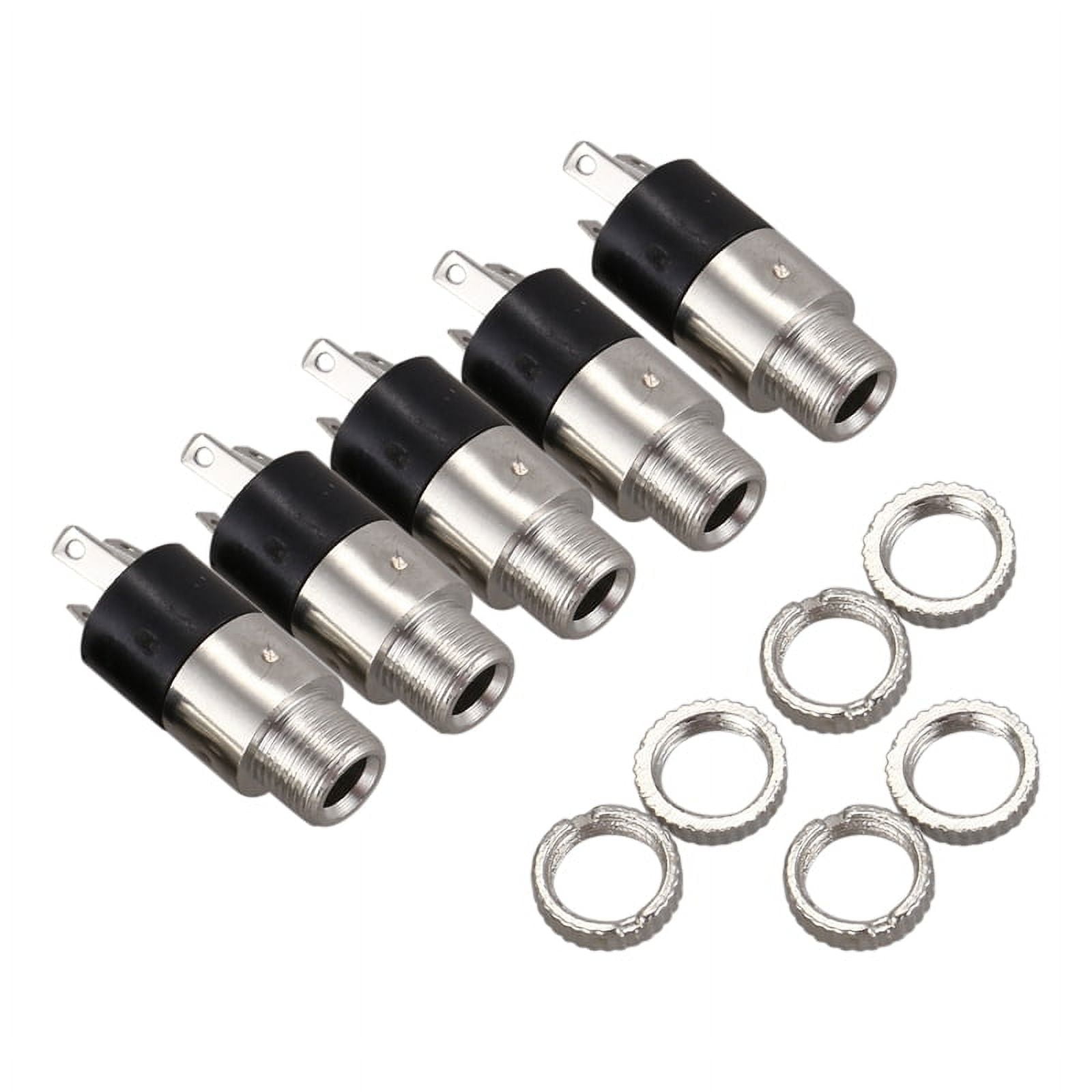 5PCS 3.5mm Stereo Jack Panel Mount Connector - Walmart.com