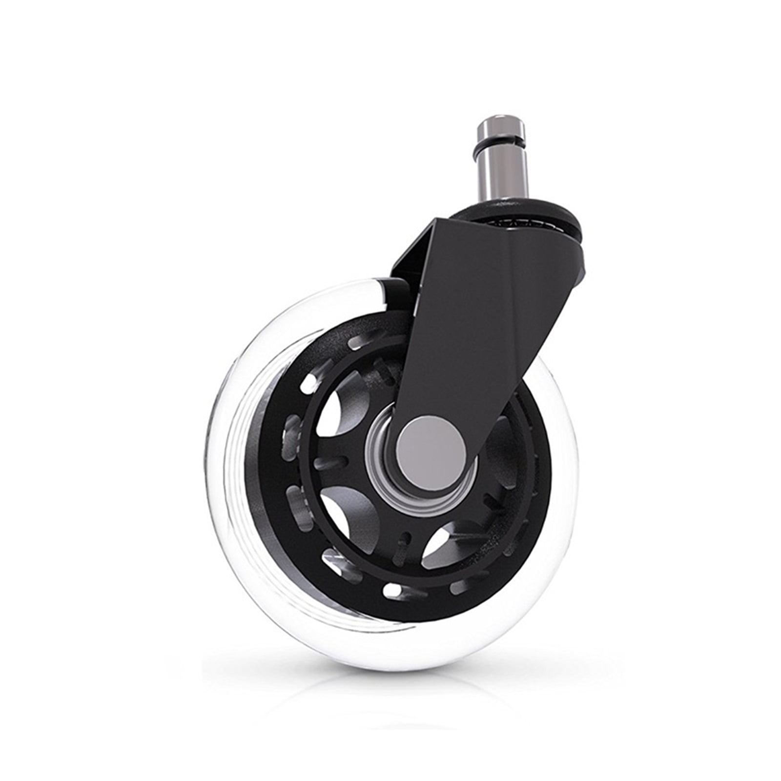 5PCS 3" Universal Mute Wheel Office Chair Caster Replacement 60KG Swivel Rubber Soft Safe Rollers Furniture Hardware ,Quiet and Smooth
