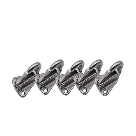 5PCS 316 Stainless Steel Fending Hooks Spring Clip Eye Hook Marine Boat Hardware Accessories Sail Tug Hook ,Compact Safe Design