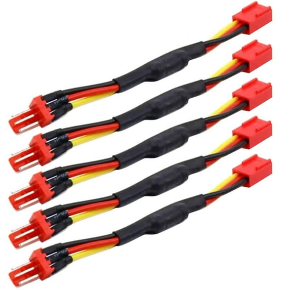 5PCS 3PIN PC Fan Speed Reduce Noise Extension Resistor Cable Wire 3 Pin Male to Female Connector for Computer CPU Fan