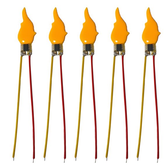 5PCS 3V LED Flame Effect Light Bulb 2200K Diode Flame LED Filament Light Bulb Accessories for Christmas Party Decorations (5PCS)