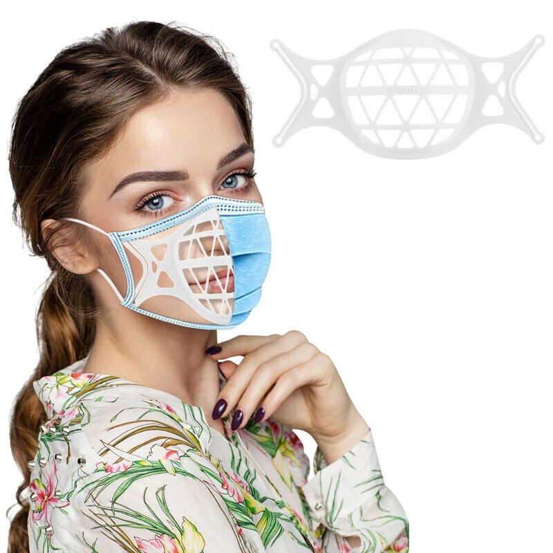 5PCS 3d Breathable Face Masks Filters Holder Silicone Mask Inner Pad