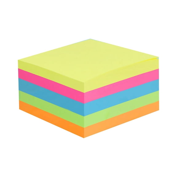 5PCS 3x3 Colorful Sticky Notes, Post Stickies Memo Pads Self Adhesive Note Pads Bright Sticky Pads, 50 Sheets/Pad 80gsm Thick Paper Strong Adhesive No Residue,for Office Desk Fridge Reminder,Yellow