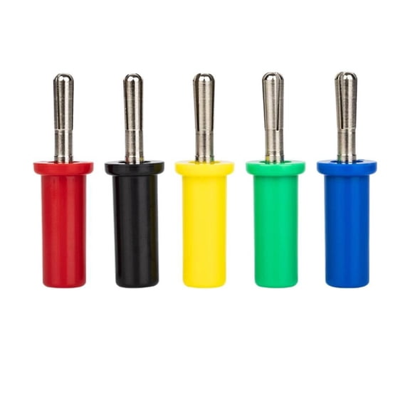 5PCS 4mm 32A 3000V Cross-slotted Banana Plug,Copper Welded Solid Banana Plug Connection Terminal Post