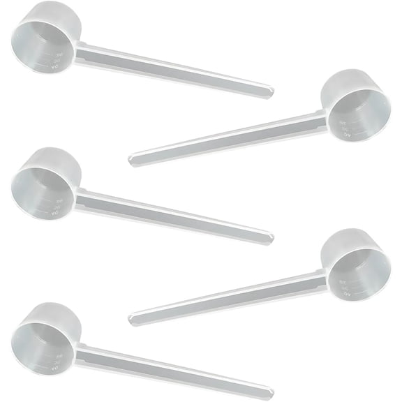 5PCS 5g Reusable Scoop Reusable Plastic MeasuringSpoons Safe Plastic Measuring Spoon for Protein, Coffee, and Powdered Ingredients for Kitchen and Outdoor Use