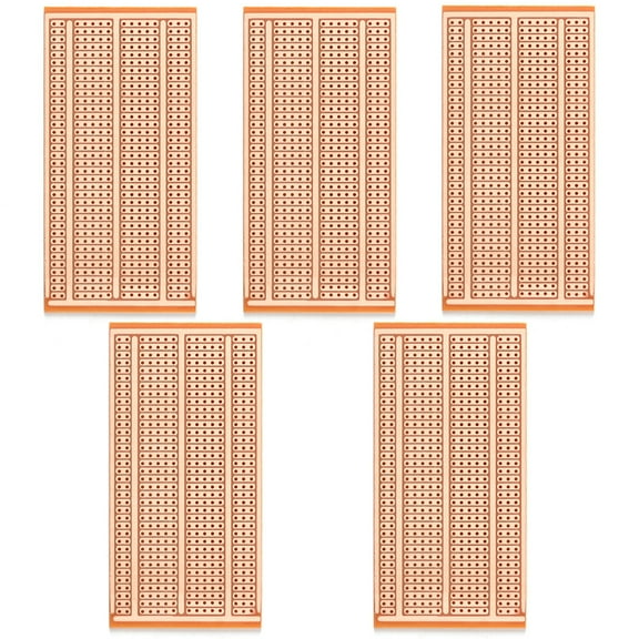 5PCS 5x10cm Universal PCB Boards, Single Side 2.54mm Hole Spacing Copper Prototype Circuit Boards, FR4 Breadboard for DIY Electronics