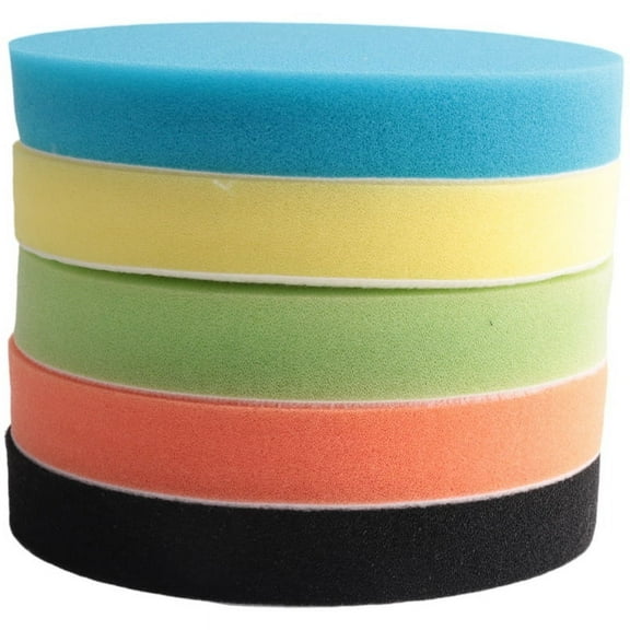 5PCS 6 inch (150mm) Flat Sponge Buffing Pad Polishing Pad Kit Car Polisher