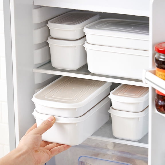 5PCS 800ml Food Storage Containers Plastic Sealed Boxes with Lids Refrigerator Freezer Organizer for Vegetable Fruit Meat