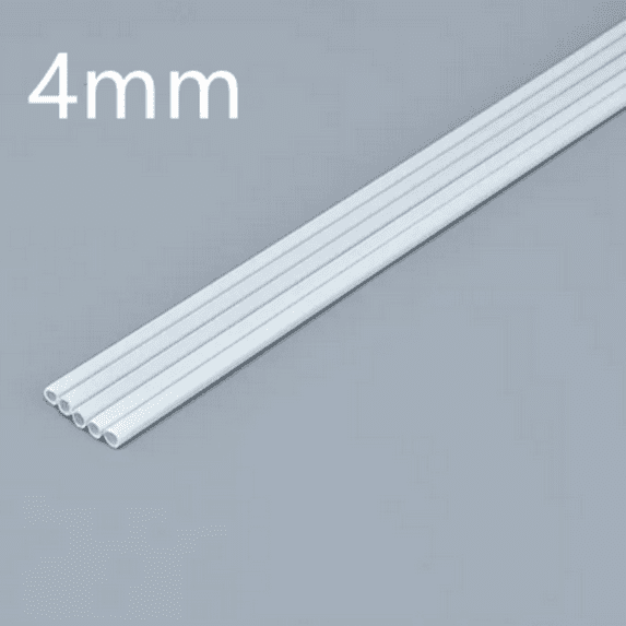 5PCS ABS Plastic Round Bar Rods White Round Tube Hollow Round Tube for DIY Architectural Model Making