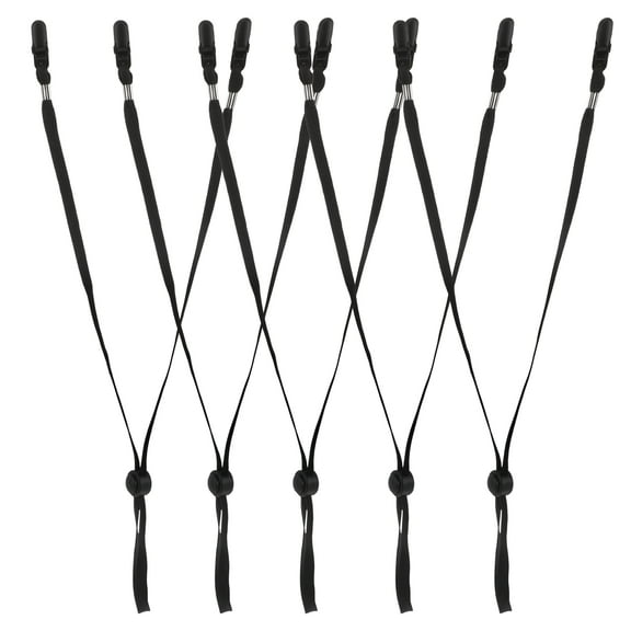 5PCS Adjustable Windproof Hat Strap Clips Elastic Cap Cord Removable Chin Cord for Baseball Caps Anti-Lost Hat Strap with Clips