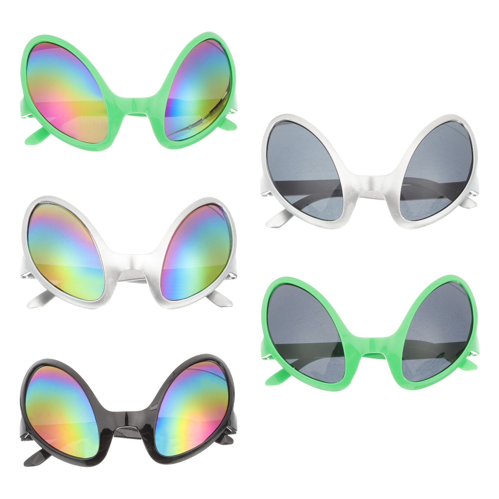 5PCS Alien Glasses Festival Party Funny Glasses Decorative Alien Sunglasses  