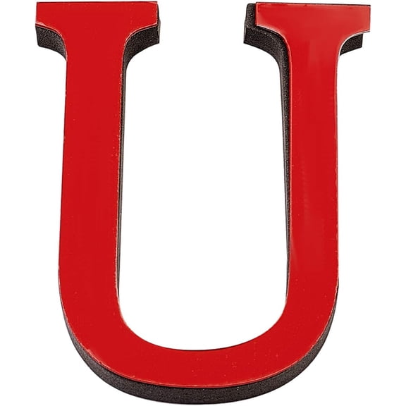 5PCS Alphabet Mirror Stickers Acrylic 26 Letters 3D Mirror Wall Stickers Heart & Shape DIY Wall Decals for Living Room Bedroom Kitchen Wall Decoration Red diy Letter U