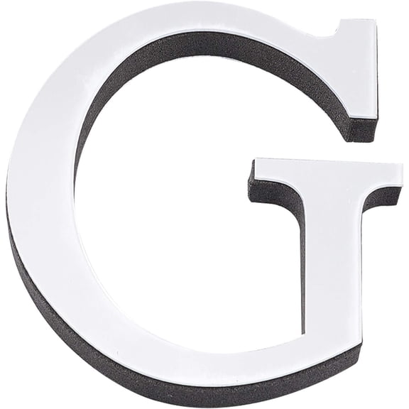 5PCS Alphabet Mirror Stickers Acrylic 26 Letters 3D Mirror Wall Stickers Heart Shape DIY Wall Decals for Living Room Bedroom Kitchen Wall Decoration Silver for DIY Letter G