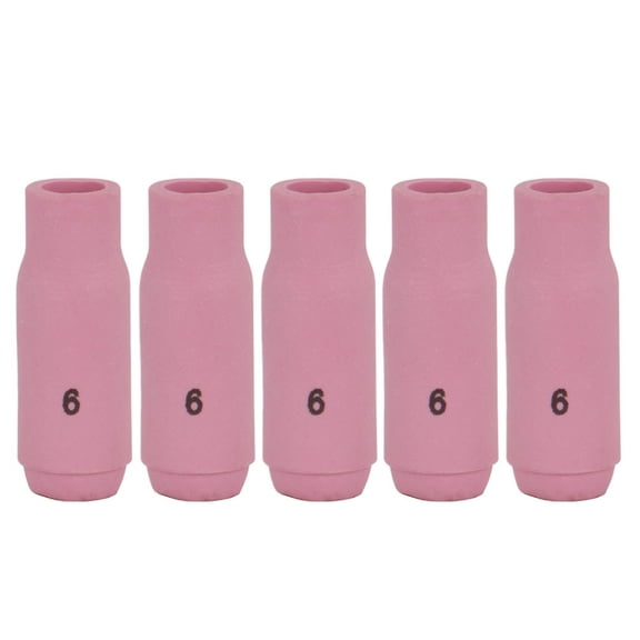 5PCS Alumina For TIG Nozzle Shield Cups 10N48 6# 9.5mm Orifice Designed for WP17 WP18 WP26 PTA17 PTA18 PTA26 DB17 DB18 DB26 Torch Models