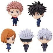 5PCS Anime Jujutsu Kaisen Figure Gojo Satoru Itadori Yuji Action Figures Suit