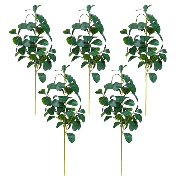 5PCS Artificial Milan Leaf Branch Artificial Green Plant 69cm Silk Flower Decoration for Home Garden Wedding