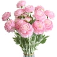 thumbnail image 1 of 5PCS Artificial Ranunculus Flowers with Real Touch Stem Silk Ranunculus Flowers for Household Arrangement,20inch, 1 of 3
