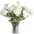 thumbnail image 1 of 5PCS Artificial Ranunculus Flowers with Real Touch Stem Silk Ranunculus Flowers for Household Arrangement,20inch, 1 of 3