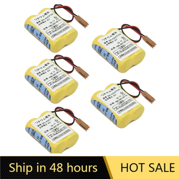 5PCS BR-AGCF2W 6V PLC Battery with Brown Plug For FANUC A98L-0031-0011 Control