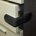 thumbnail image 1 of 5PCS Baby Proofing Locks Child Safety Cabinet Fridge Drawer Pet Proof Multi-Purpose ABS Locks for Doors Cupboards Toilet White Black Brown 7cm x 4cm 30g, 1 of 8