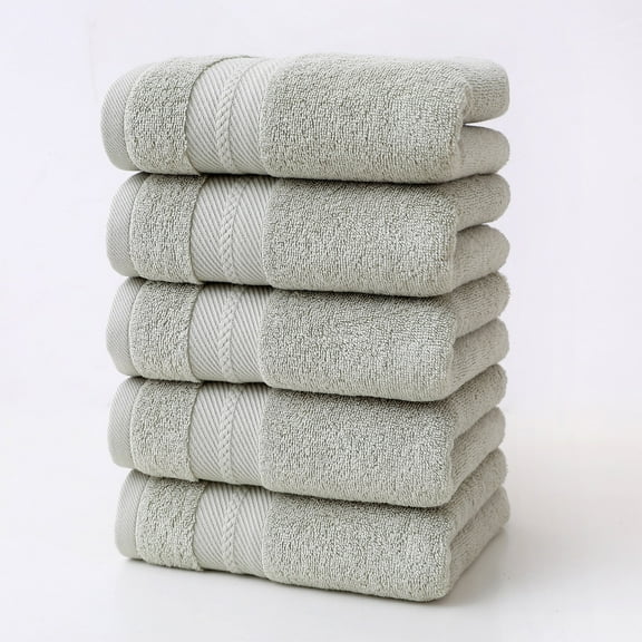 5PCS Bath Towels, 100% Cotton Towels Bath Towels Set for Bathroom Wash Face Gift Towel Soft and Absorbant Quickdry & Lightweight Large Bath Towels 30 X 14Inches