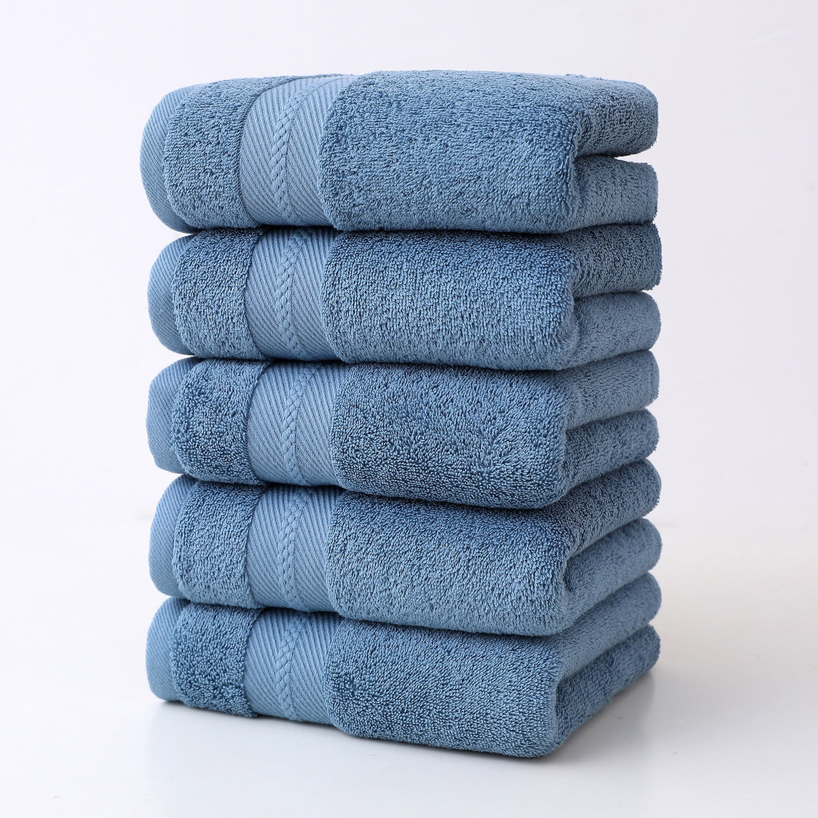 5PCS Bath Towels, 100% Cotton Towels Bath Towels Set for Bathroom Wash Face Gift Towel Soft and Absorbant Quickdry & Lightweight Large Bath Towels 30 X 14Inches