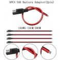 thumbnail image 1 of 5PCS Battery Charger SAE Connector 12V DC Power Plug DIY Cable 14AWG 15/30cm, 1 of 4