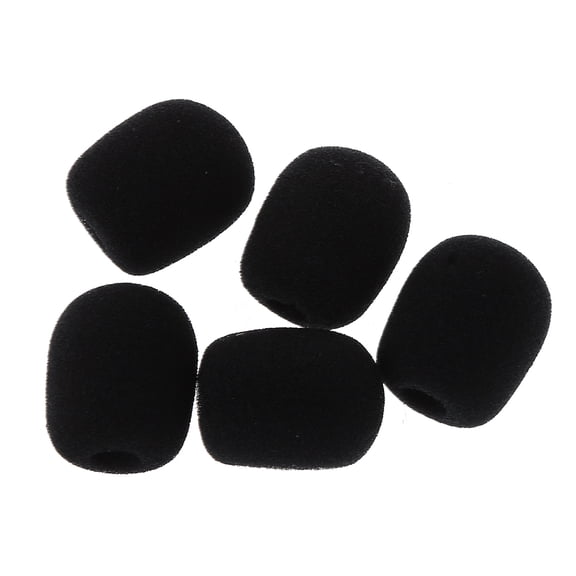 5PCS Black Microphone Headset Foam Sponge Windscreen Mic Cover