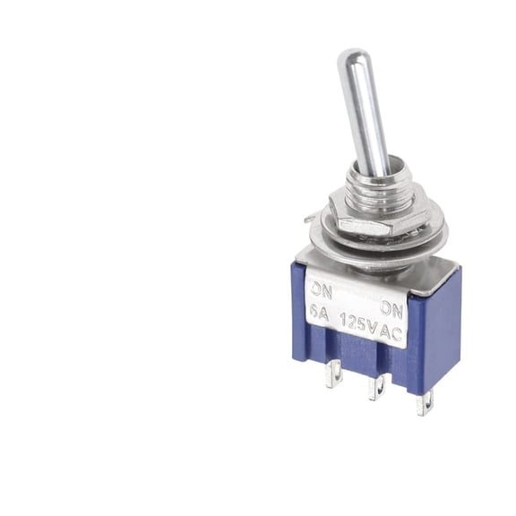 5PCS Blue Mini MTS-102 3-Pin SPDT ON-ON 6A 125VAC Miniature Toggle Switches MTS-103 MTS-202 MTS-203 6PIN ON-OFF-ON