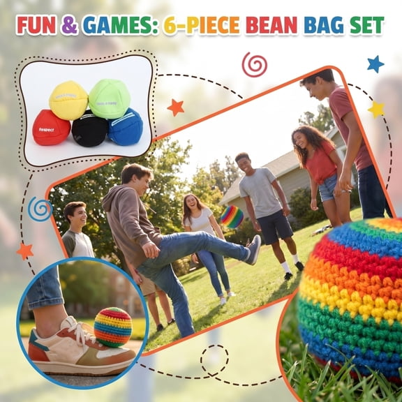 5PCS No Bounce Juggling Balls Set, 2.36in Soft Hacky Sack Bean Bags with Reinforced Stitching for Hand Eye Coordination Training, Durable Juggling Practice Balls for Beginners