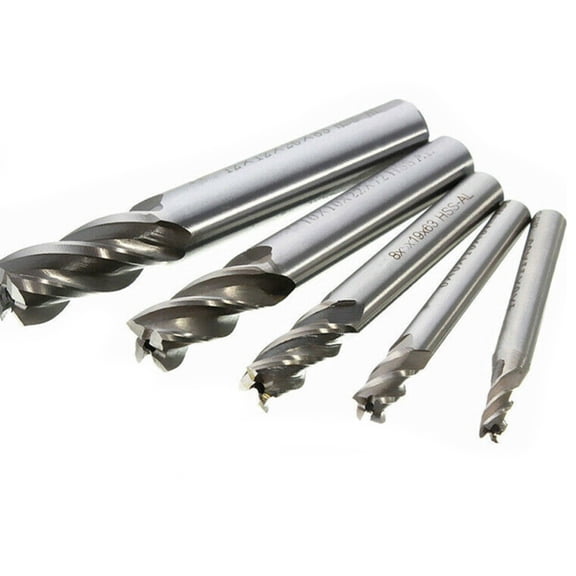 5PCS CNC End Mill Cutter Milling Machine HSS Straight Shank Drill Bit 4 Flute TAPDRA Spare Part