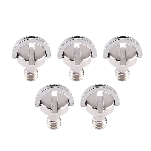 5PCS Camera Screw for Quick Release Plate 1/4 Inch Folding D-Ring Adapter Tripod Monopod Quick Release Plate Camera Screw Spare Part Accessory