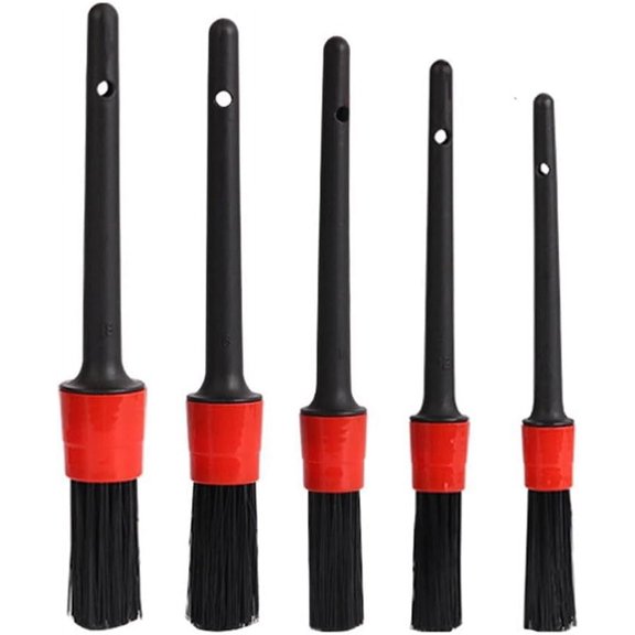 5PCS Car Brushes Car Detailing Brush Set Long Soft Bristle For Car Cleaning Outlet Dashboard Wheel Brush Brush Detailing
