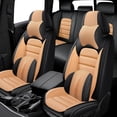 thumbnail image 1 of 5PCS Car Seat Covers for Honda 98% Car Models Waterproof Anti-slip Artificial Leather Car Seat Cushions,Car Interior Protector,Easy to Install（Luxury,Black/Orange）, 1 of 6