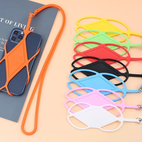 5PCS Cell Phone Lanyard Holder, Silicone Lanyard, Adjustable Phone Lanyards For Around The Neck, Compatible With Most Smartphones