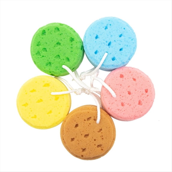 5PCS Round Shower Sponge Children's Shower Sponge Shower Sponge Honeycomb Foaming Bath Supplies