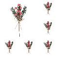 thumbnail image 1 of 5PCS Christmas Artificial Pine Branches Evergreen Branch Berries Décor, Artificial Christmas Tree Picks Sprays, Holiday Floral Picks Holly Stem for DIY Craft Wreath Decoration, 1 of 4