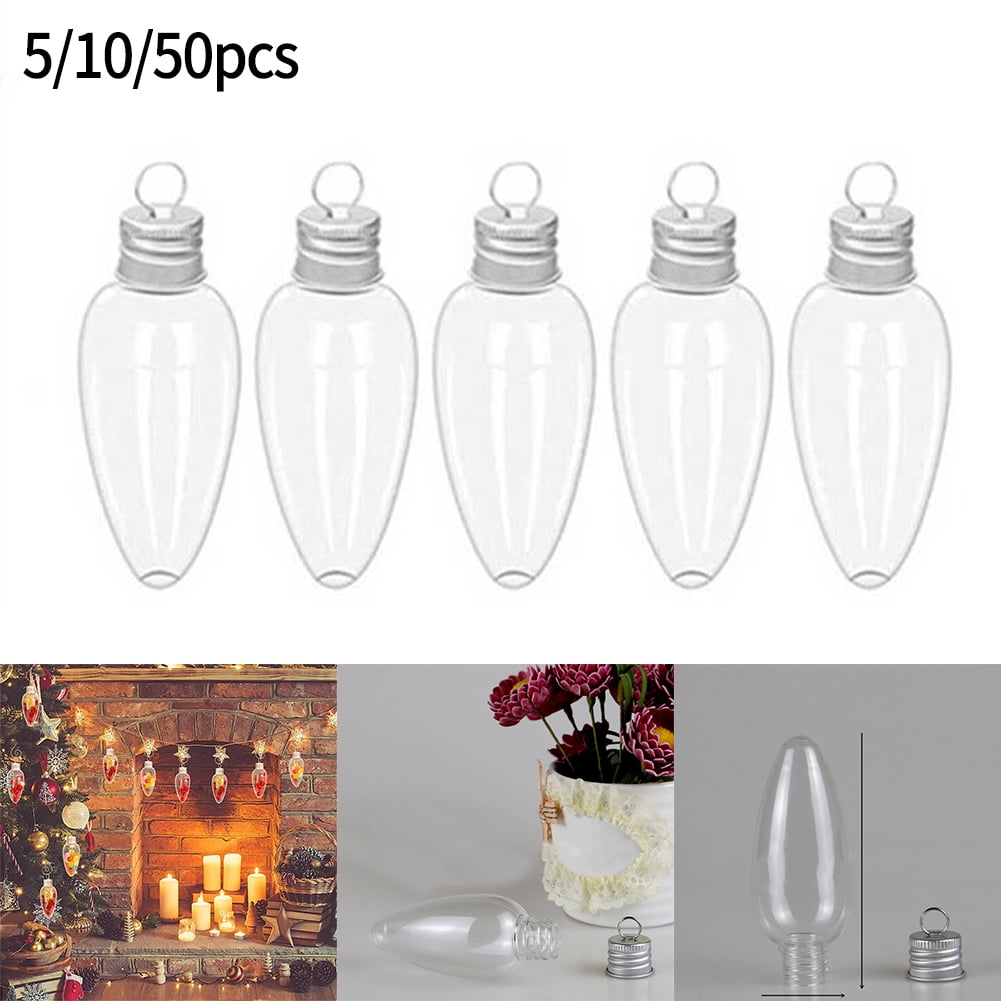Christmas Booze Christmas Fillable Booze Tree Ornaments Water Bottle Bulbs  Shape Plastic Clear Christmas Ornaments Pendant Ball Bell for Home Party  Decor (36, Ball Style) 