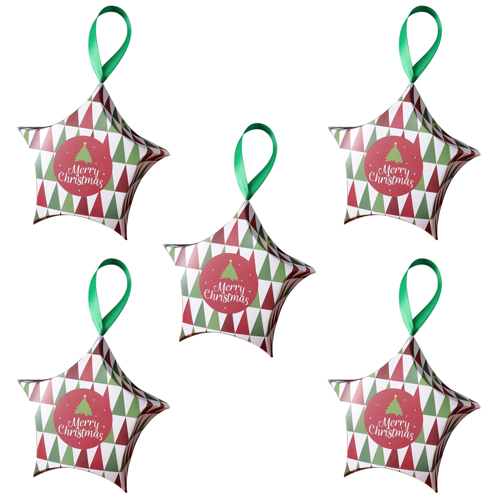 5PCS Christmas Cookie Boxes, Small Holiday Christmas Candy Treat Boxes