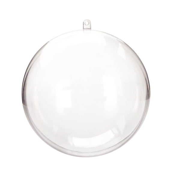 5PCS Clear Plastic Ball Baubles Sphere Fillable Ornaments, Transparent Acrylic Christmas Ornament Gift Box For Wedding Party Decor, Hanging Holiday Decorations For Tree And Home Decor