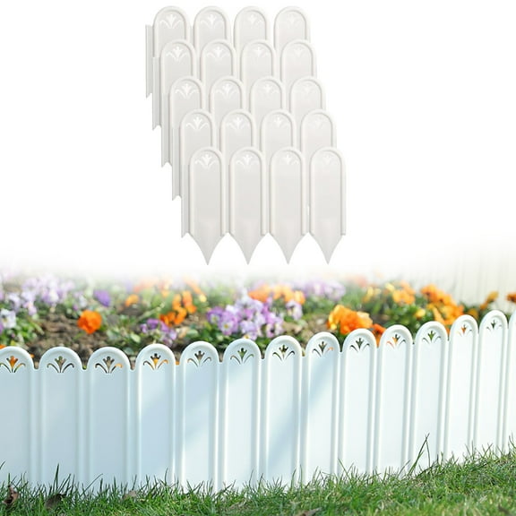 5PCS Connectable Garden Landscape Edging - 3.3ft Total Length No Need Digging Lawn Fence Border for Dividing Yard Flower Bed Areas