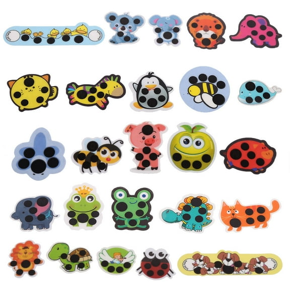 5PCS Convenient Plastic Color-changing Body Temperature Sticker Forehead Temperature Measuring Sticker for Children