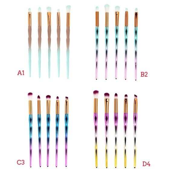 5PCS Cosmetic Makeup Brush Set - Lip Eyeshadow Powder Brush Kit, Make Up Brushes Set, Makeup Brushes & Tools, Professional Makeup Brush Set, Small Cosmetic Brush Set for Women, Beauty Tools