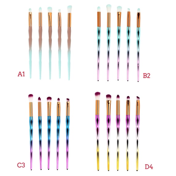5PCS Cosmetic Makeup Brush Set - Lip Eyeshadow Powder Brush Kit, Make Up Brushes Set, Makeup Brushes & Tools, Professional Makeup Brush Set, Small Cosmetic Brush Set for Women, Beauty Tools