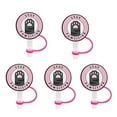 thumbnail image 1 of 5PCS Creative Bar Dust Proof Plugs Protector Cup Accessories Cat Splash Proof Silicone Straw Covers Cap Reusable Straw Toppers Silicone Straw Plug Drinking Straw Tips Lids J, 1 of 8
