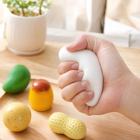 5PCS Crunchy Squishy, Slush‑Filled Sensory Squeeze Stress Balls, Noise‑making ASMR Fidget Toy Set, Stress Relief Desktop Decor for Kids, Teens and Adult Collectors