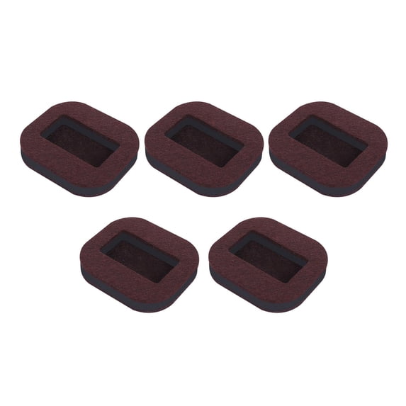 5PCS Cups - Bed Stoppers Wear Resistant Office Bedroom Felt Brown