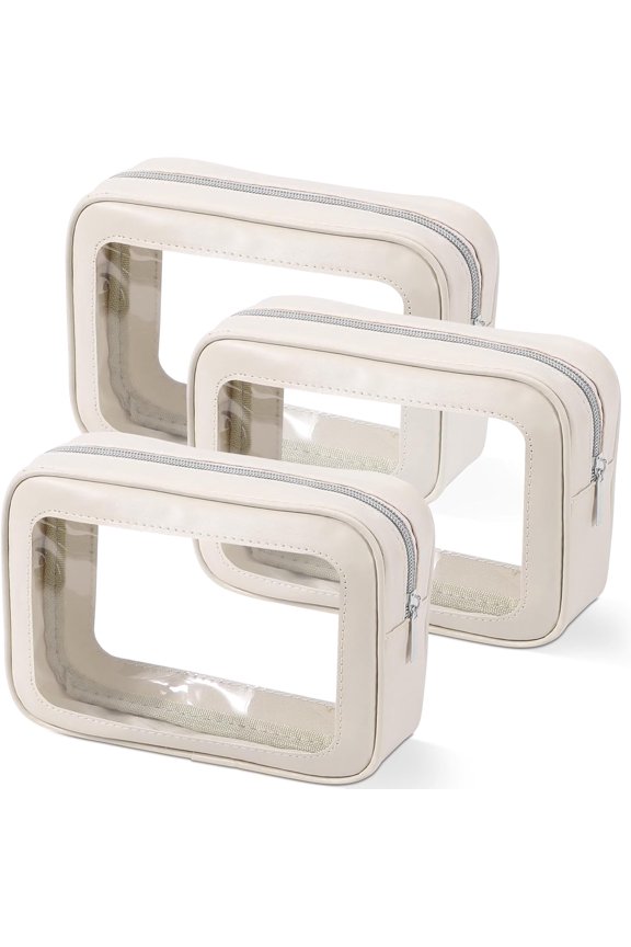 5PCS Diaper Bag Organizer Pouch Set, TSA Approved Toiletry Bag,Clear Waterproof TPU Makeup Bag Set Travel Organizer Bags for Women and Kids,Mothers Day Gifts