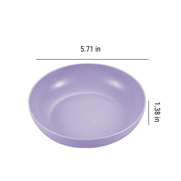 5PCS Dinner Plates - 5.7Inch Impregnable Dinner Plates Set Of 5 - Dishwasher & Microwave Safe Plastic Plates Reusable - Lightweight Plates for Kitchen,camping